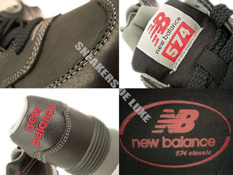 ML574UKD New Balance 574 Black Leather