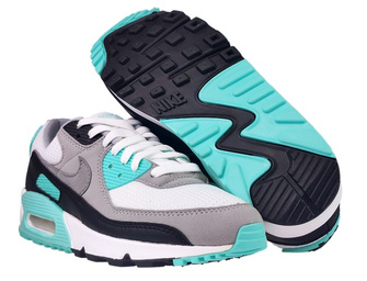 Nike Air Max 90 CD0881-100 White/Particle Grey-Hyper Turq