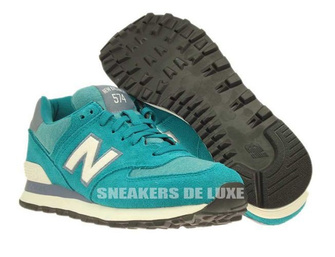 WL574PGW New Balance 574 Pennant Pack Green / White