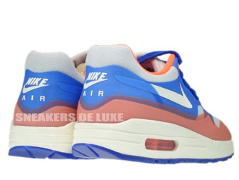 579758-001 Nike Air Max 1 Premium Hyperfuse Pure Platinum/Sail-Hyper Blue-Total Crimson