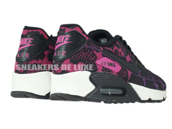 749326-500 Nike Air Max 90 Jacquard Mulberry/Black-Sport Fuchsia-Summit White
