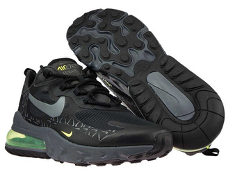 Nike Air Max 270 React CT2538-001 Black/Dark Grey-Volt