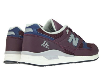 New Balance M530LGC Leather Burgundy with Navy & White