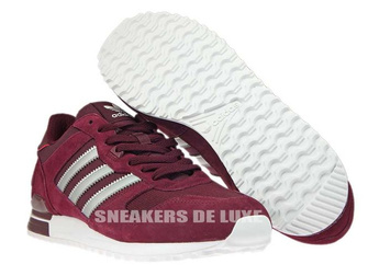 BB1216 adidas ZX 700 Maroon/ Matte Silver/ Ftwr White
