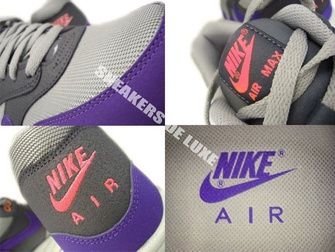 537383-006 Nike Air Max 1 Essential Medium Grey/UltramarineDark Grey-Solar Red