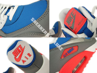 307793-407 Nike Air Max 90 Military Blue-Metallic Silver-White-Laser Rose