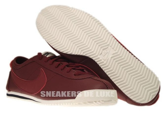 487777-660 Nike Cortez Classic OG Leather Dark Team Red/Team Red-Sail/White-Dark Obsidian 
