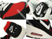 555766-004 Nike Air Max 1 Black / White-University Red-White