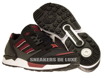 M19664 adidas ZX 8000 Core Black / Collegiate Burgundy / Dgh Solid Grey