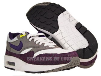 Nike Air Max 1 White/Grand Purple-Metallic Pewter 308866-151