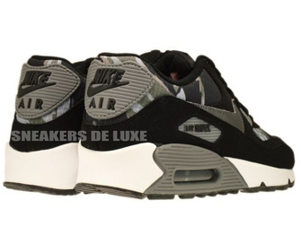 307793-084 Nike Air Max 90 Black/Metallic Dark Grey-Total Orange-Classic Grey