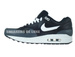 654466-001 Nike Air Max 1 Leather Balck/White-Dark Grey