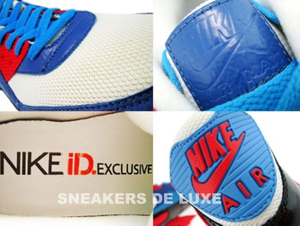 Nike Air Max 90 ID White/Laser Blue-Atom Red 352641-141