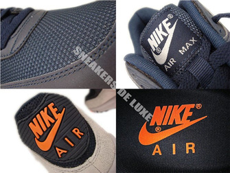 542452-480 Nike Air Max 90 Premium Reflect Dark Obsidian/Total Orange-Neutral Grey