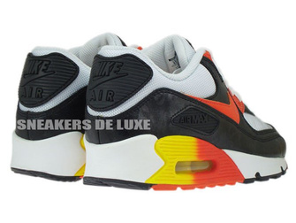 307793-180 Nike Air Max 90 White/Black Orange-Yellow 