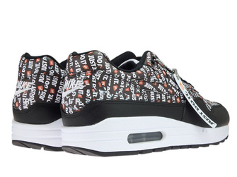 Nike Air Max 1 Premium 875844-009 Black/Total Orange/White