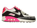 345017-122 Nike Air Max 90 White/Metallic Silver-Black-Hyper Pink