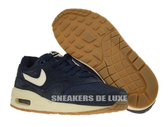 555766-404 Nike Air Max 1 Midnight Navy / Sail - Black