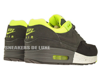 512033-002 Nike Air Max 1 Premium Black/Anthracite-Anthracite-Volt 