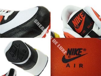 307793-180 Nike Air Max 90 White/Black Orange-Yellow 