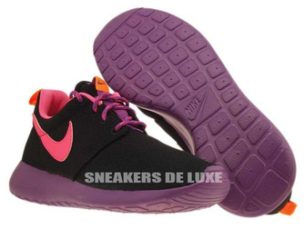 599729-007 Nike Rosherun Black/PInk Power-Bold Berry-Total Orange
