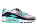 Nike Air Max 90 CD0881-100 White/Particle Grey-Hyper Turq