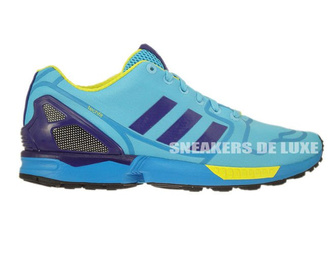 AF6303 adidas ZX Flux bright cyan / collegiate purple / bright yellow
