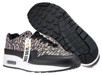 Nike Air Max 1 Premium 875844-009 Black/Total Orange/White