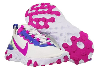 Nike React Element 55 BQ2728-104 White/Fire Pink-Sapphire