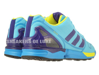 AF6303 adidas ZX Flux bright cyan / collegiate purple / bright yellow