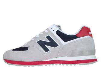 New Balance ML574MUB Rain Cloud with Team Red