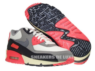 543361-161 Nike Air Max 90 OG Sail/Cool Grey-Medium Grey-Infrared