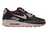 333888-005 Nike Air Max 90 Premium Black/Matte Silver-Sport Red