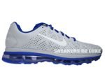 456325-040 Nike Air Max 2011+ Leather Pure Platinum/Old Royal/White 