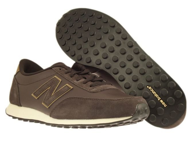 New Balance U410SBG Brown Leather Sneakers de Luxe